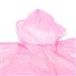 Дождевик-пончо 8 Мкрн 80*110см Универсальный с капюшоном и завязками, розовый