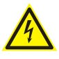 Знак предупреждающий "Опасность поражения электрическим током", треугольник, 200х200х200 мм, 610007/W 08