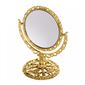 Зеркало настольное в пластиковой оправе Версаль - Круг цвет золото, двухстороннее 17см