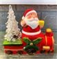 Фигурка с подсветкой Miracle Дед Мороз на паровозике 12*12 см