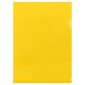 Папка-уголок СТАММ А4, 100мкм, пластик, прозрачная, желтая
