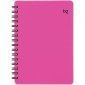 Записная книжка А6 60л. на гребне BG "Neon", розовая пластиковая обложка, тиснение фольгой