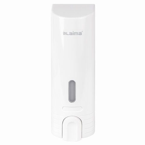 Дозатор для жидкого мыла LAIMA, НАЛИВНОЙ, 0,38 л, белый, ABS-пластик, 603923