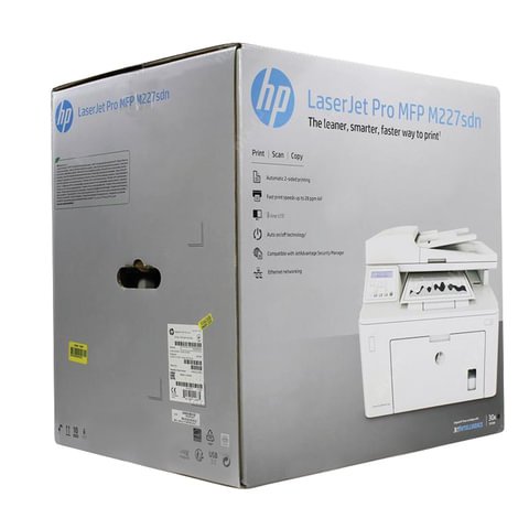 МФУ лазерное HP LaserJet Pro M227sdn (принтер, сканер, копир), А4, 28 стр./мин., 30000 стр./мес., ДУПЛЕКС, АПД, сетевая карта, G3Q74A