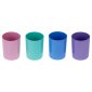 Подставка-стакан СТАММ "Лидер", пластиковая, круглая, пастельные цвета, ассорти