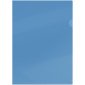 Папка-уголок СТАММ А4, 100мкм, пластик, прозрачная, синяя
