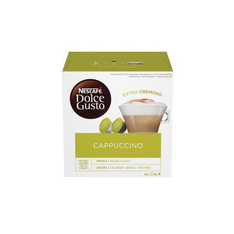 Кофе в капсулах NESCAFE "Cappuccino" для кофемашин Dolce Gusto, 8 порций (16 капсул), 12385104
