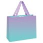 Пакет подарочный 23*18*10см MESHU "Duotone. Turquoise-Lilac gradient", отд. фольгой, матовая ламинация