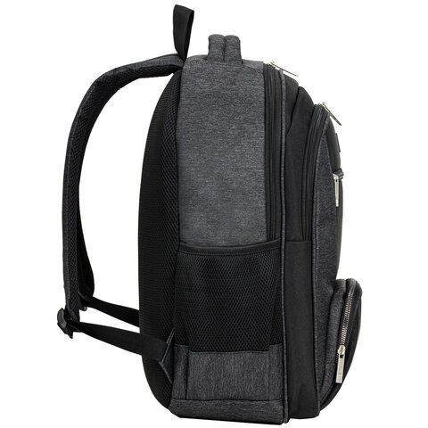 Рюкзак BRAUBERG URBAN универсальный, с отделением для ноутбука, черный/серый, 46х30х18 см, 270750
