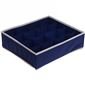 Коробка для хранения вещей, 16 ячеек 34*28*9 см горошек синий