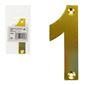 Номерок дверной ЧИБИС мет №1 (зол) 75*45мм с комплектом крепежа (10511010/270219/0026682, КИТАЙ)