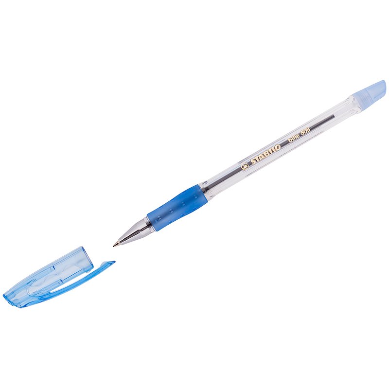 Ручка шариковая Stabilo "Bille 508" синяя, 0,7мм, грип