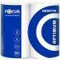 Бумага туалетная Focus Optimum, 2 слойн, мини-рулон, 22м/рул., 4шт., тиснение, белая