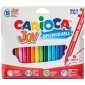 Фломастеры Carioca "Joy", 18цв., смываемые, картон, европодвес