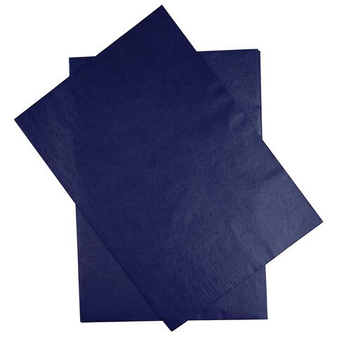 Бумага копировальная (копирка), синяя, А4, 100 листов, STAFF, 112401