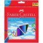 Карандаши цветные Faber-Castell "Ecopen" 24цв., трехгран., заточен., картон, европодвес, с точилкой