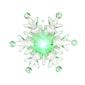 Фигурка Снежинка светодиодная на присоске 9,5*9,5 см, меняет цвет, с батарейкой /48