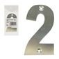 Номерок дверной ЧИБИС мет №2 (хром) 75*45мм с комплектом крепежа (10511010/270219/0026682, КИТАЙ)