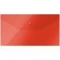 Папка-конверт на кнопке OfficeSpace С6, 150мкм, пластик, красная