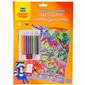 Раскраска по номерам А4 Динозавры с цветными карандашами PP_10425