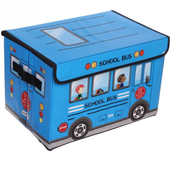 Коробка для хранения вещей 38*24*24 Автобус синий